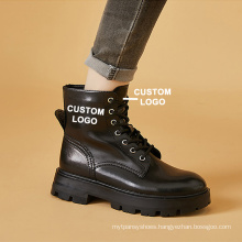 Custom Logo Oem Factory Genuine Leather Winterstiefel Sepatu Kulit Rubber Casual Winter Mens  Women's Martins Boots Manufacturer